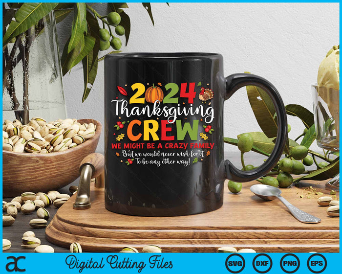 Family Thanksgiving 2024 Thanksgiving Crew Turkey Matching SVG PNG Digital Cutting File