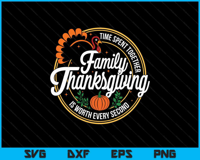 Family Thanksgiving Turkey Thankful Fall Autumn SVG PNG Digital Printable Files