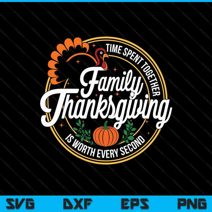 Family Thanksgiving turkey thankful fall autumn SVG cut file