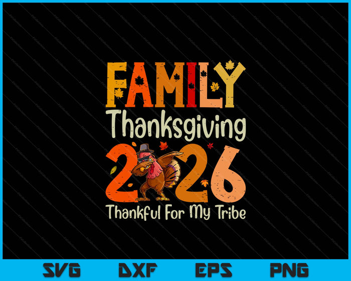 Family Thanksgiving 2026 Crew Turkey Matching SVG PNG Digital Printable Files