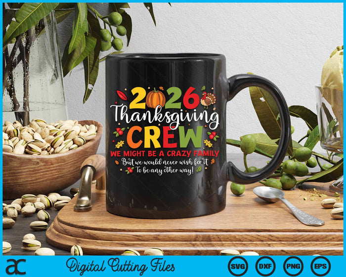 Family Thanksgiving 2026 Thanksgiving Crew Turkey Matching SVG PNG Digital Cutting File