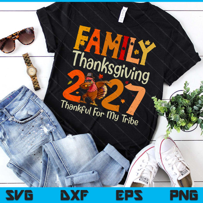 Family Thanksgiving 2027 Thanksgiving Crew Turkey Matching SVG PNG Digital Printable Files