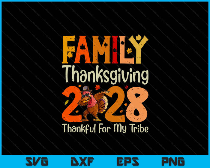 Family Thanksgiving 2028 Thanksgiving Crew Turkey Matching SVG PNG Digital Printable Files