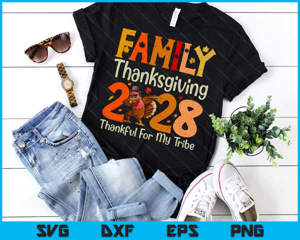 Family Thanksgiving 2028 Thanksgiving Crew Turkey Matching SVG PNG Digital Printable Files