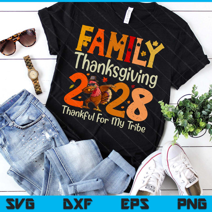 Family Thanksgiving 2028 Thanksgiving Crew Turkey Matching SVG PNG Digital Printable Files