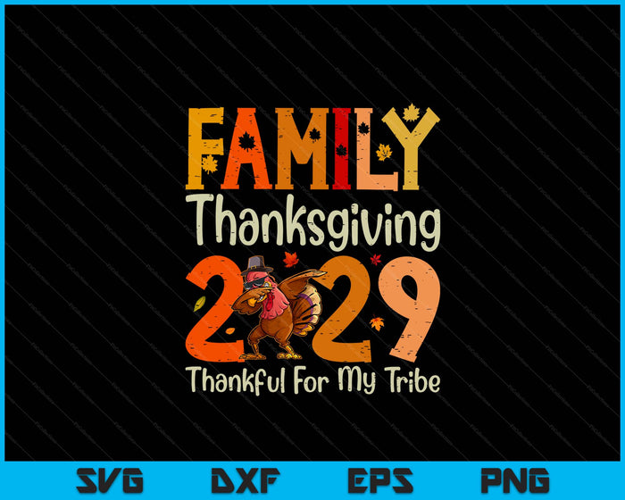 Family Thanksgiving 2029 Thanksgiving Crew Turkey Matching SVG PNG Digital Printable Files