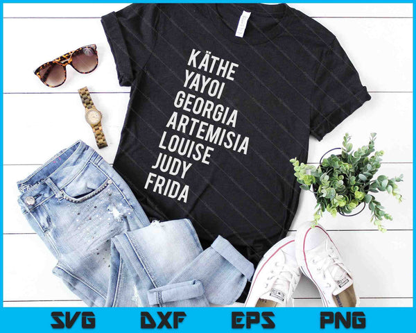 Famous Women Artists Feminism Art History SVG PNG Digital Cutting Files
