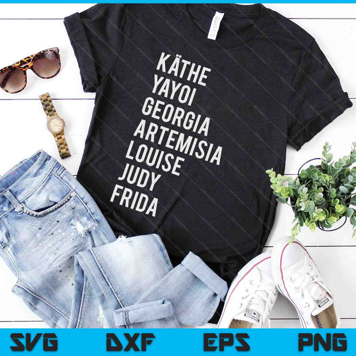 Famous Women Artists Feminism Art History SVG PNG Digital Cutting Files