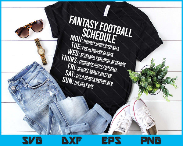 Fantasy Football Schedule Funny SVG PNG Digital Printable Files