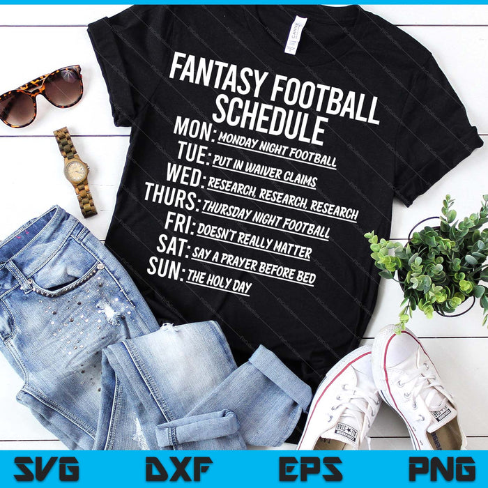 Fantasy Football Schedule Funny SVG PNG Digital Printable Files