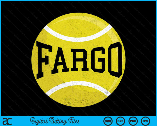 Fargo Tennis Fan SVG PNG Digital Cutting Files