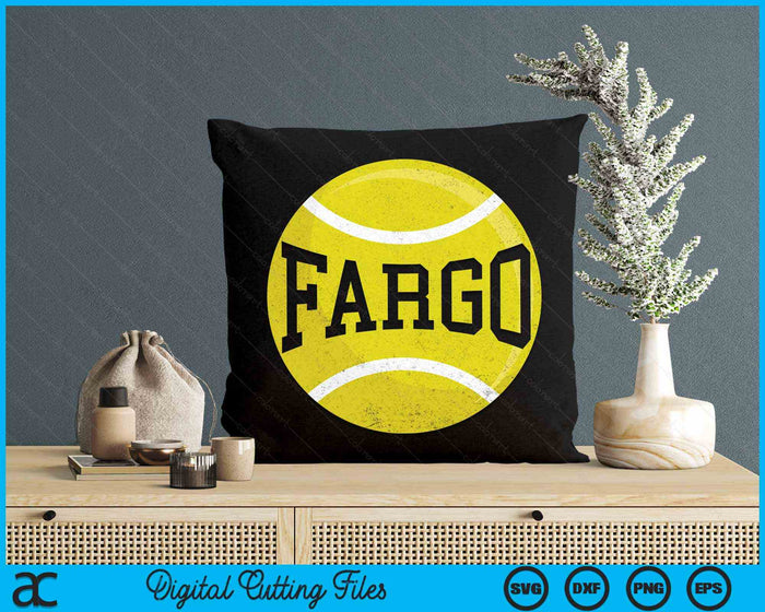 Fargo Tennis Fan SVG PNG Digital Cutting Files