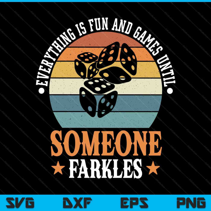 Farkle game night SVG cut file