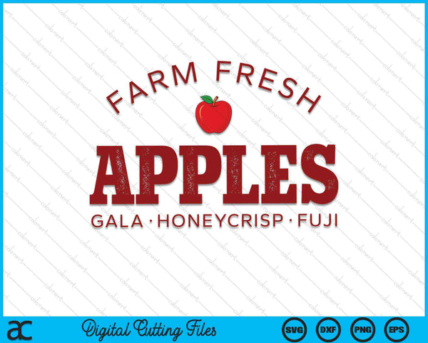 Farm Fresh Apples Picking Farmer SVG PNG Digital Cutting Files