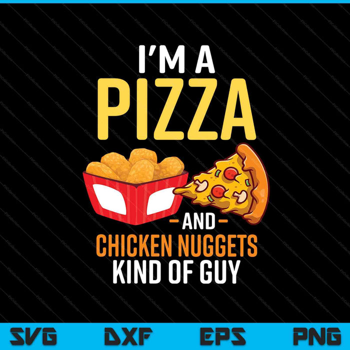 Fast food pizza lover foodie chicken nuggets SVG cut file