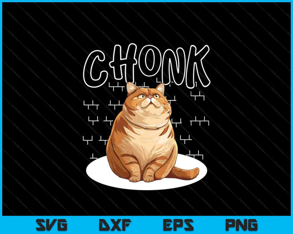 Fat cat chonk scale chonky meme chonker cat SVG cut file