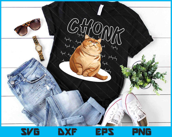 Fat Cat Chonk Scale Chonky Meme Chonker Cat SVG PNG Digital Printable Files