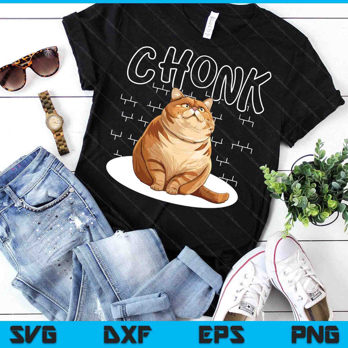 Fat Cat Chonk Scale Chonky Meme Chonker Cat SVG PNG Digital Printable Files