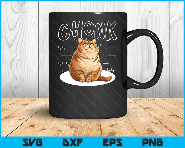 Fat Cat Chonk Scale Chonky Meme Chonker Cat SVG PNG Digital Printable Files