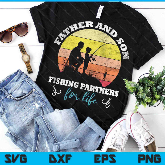 Father And Son Fishing Partners For Life Fishing Fathers Day SVG PNG Digital Printable Files