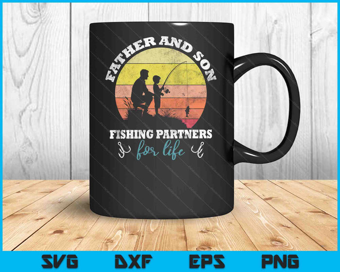 Father And Son Fishing Partners For Life Fishing Fathers Day SVG PNG Digital Printable Files