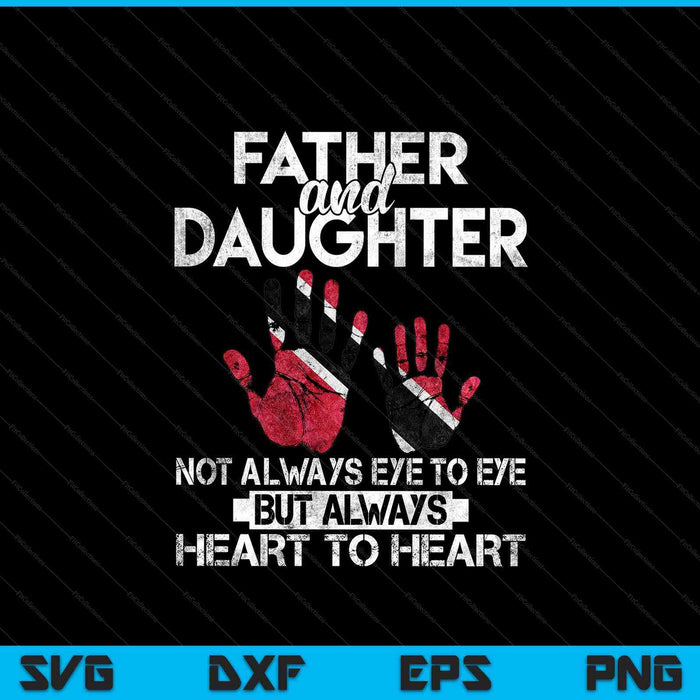 Father daughter Fathers Day trinidad tobago flag SVG cut file