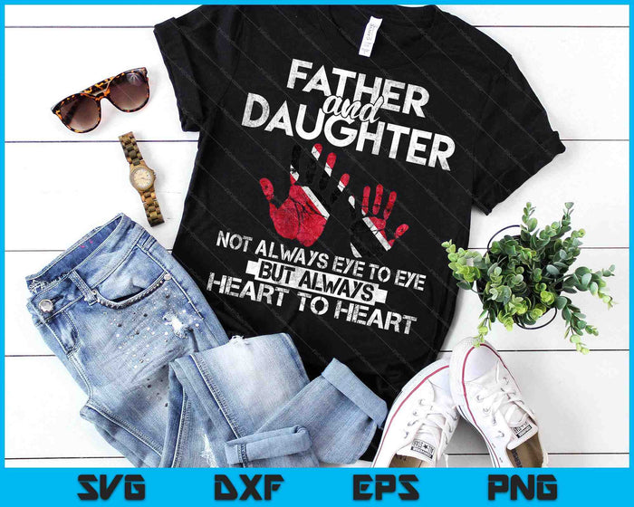 Father & Daughter Fathers Day Trinidad & Tobago Flag SVG PNG Digital Printable Files
