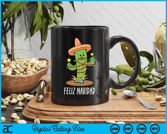 Feliz Navidad Cactus - Mexican Tree Christmas In July SVG PNG Digital Printable Files