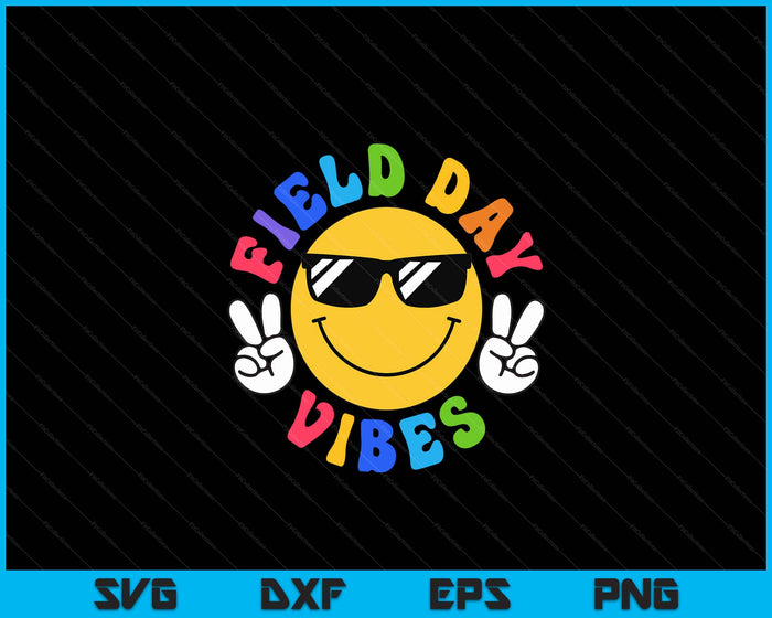 Field Day Vibes voor leraar kinderen Happy Field Day SVG PNG digitale afdrukbare bestanden