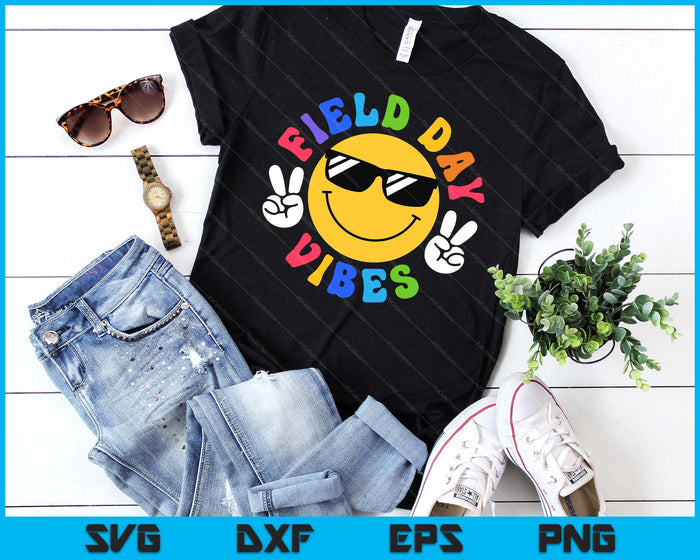 Field Day Vibes voor leraar kinderen Happy Field Day SVG PNG digitale afdrukbare bestanden