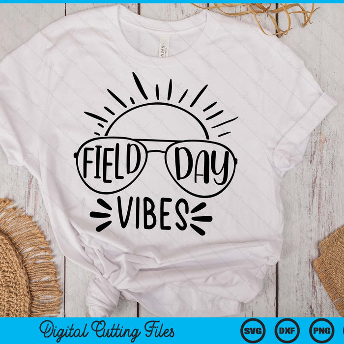Field Day Vibes Summer Glasses Teacher Kids Field Day SVG PNG Digital Printable Files