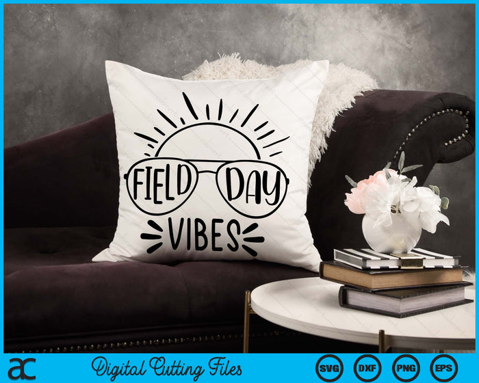 Field Day Vibes Summer Glasses Teacher Kids Field Day SVG PNG Digital Printable Files