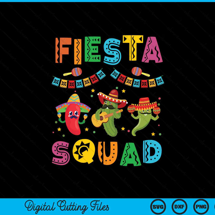 Fiesta Squad Cinco De Mayo SVG PNG Digital Printable Files