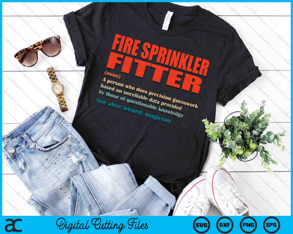 Fire Sprinkler Fitter Vintage Definition Wizard Magician SVG PNG Digital Printable Files