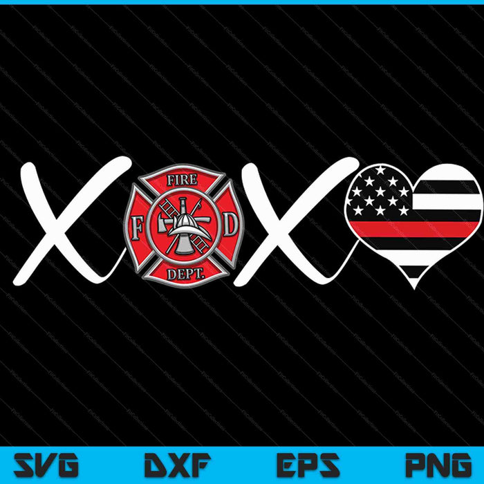 Firefighter Xoxo My Heart Belongs To A Firefighter Wife Mom SVG PNG Digital Cutting Files