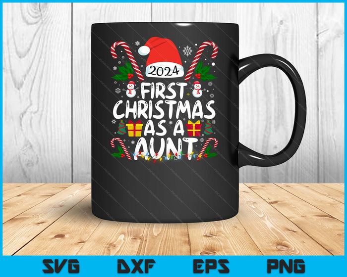 First Christmas As A Aunt Family Matching SVG PNG Digital Printable Files