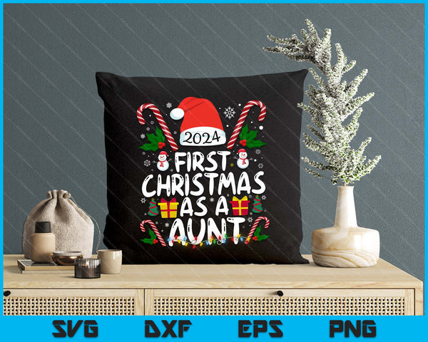 First Christmas As A Aunt Family Matching SVG PNG Digital Printable Files