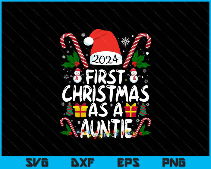 First Christmas As A Auntie Family Matching SVG PNG Digital Printable Files