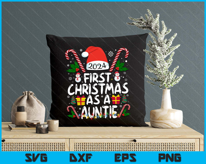 First Christmas As A Auntie Family Matching SVG PNG Digital Printable Files