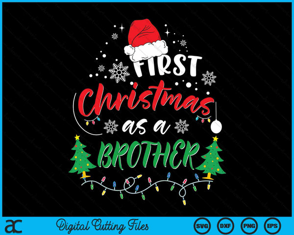Eerste Kerstmis als broer nieuwe broer 1e kerst SVG PNG digitale snijbestanden