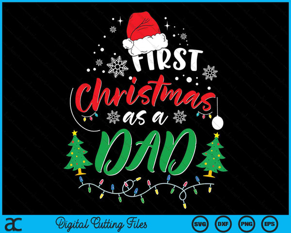 Eerste kerst als vader nieuwe papa 1e kerst SVG PNG digitale snijbestanden