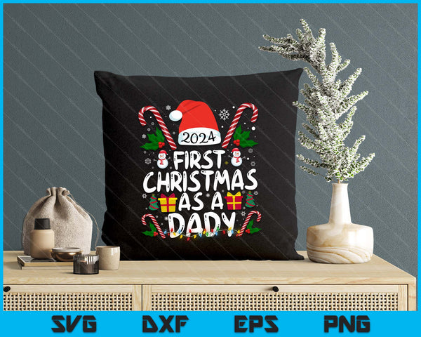 First Christmas As A Dady Family Matching 1st New Dady SVG PNG Digital Printable Files