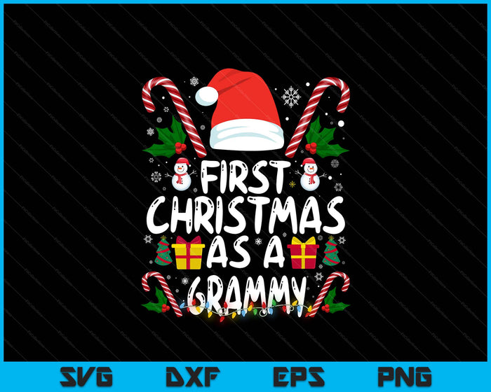 First Christmas As A Grammy Family Matching 1st New Grammy SVG PNG Digital Printable Files