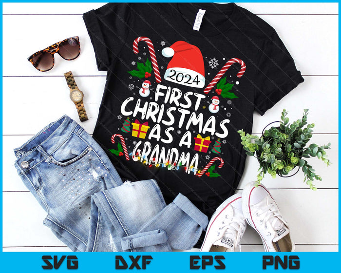 First Christmas As A Grandma Family Matching SVG PNG Digital Printable Files