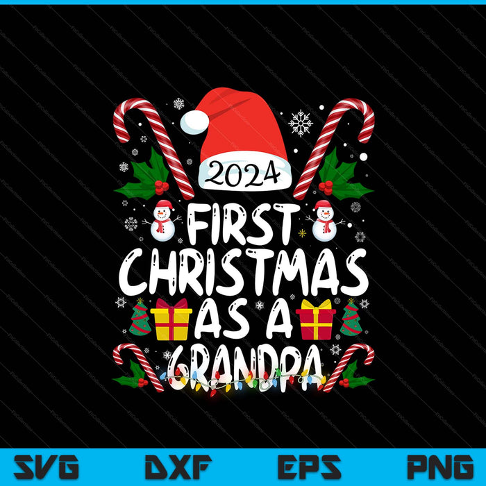 First Christmas as a grandpa family matching SVG cut file