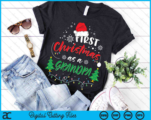 First Christmas As A Grandpa New Grandpa 1st Christmas SVG PNG Digital Cutting Files