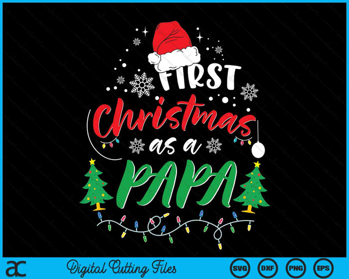 Eerste kerst als papa nieuwe papa 1e kerst SVG PNG digitale snijbestanden