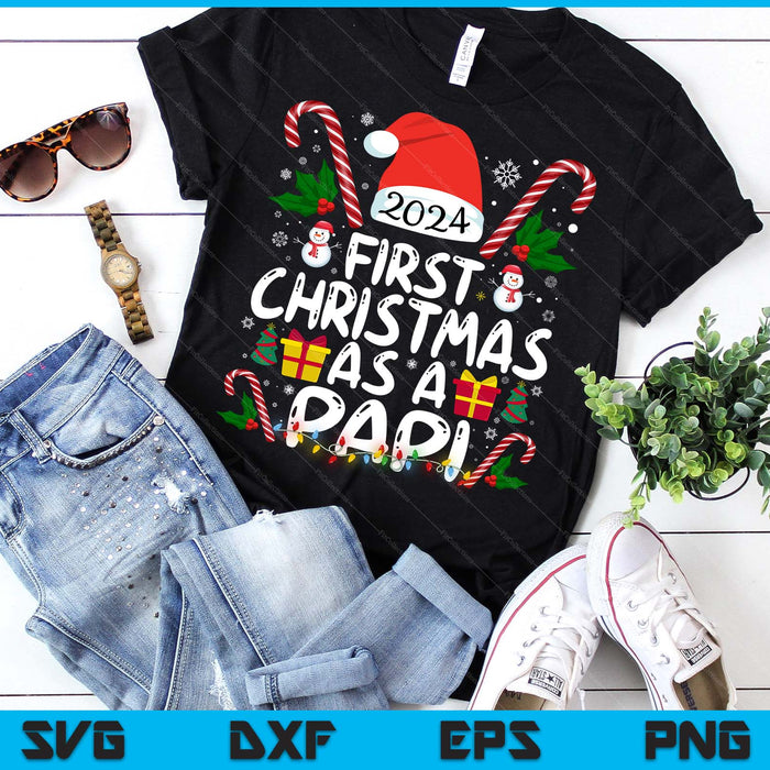 First Christmas As A Papi Family Matching SVG PNG Digital Printable Files