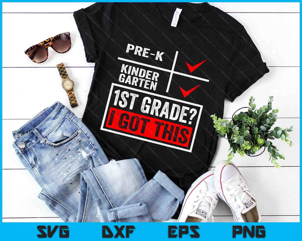 First Day Of First Grade  Boys Girls Back To School SVG PNG Digital Printable Files