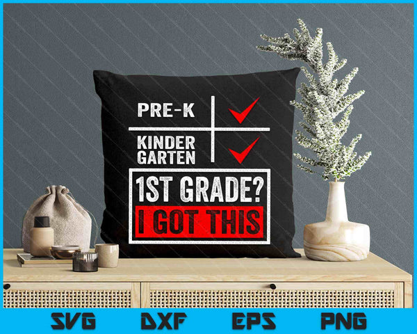 First Day Of First Grade  Boys Girls Back To School SVG PNG Digital Printable Files